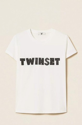 Majica s kratkimi rokavi in vezenim logo našitkom