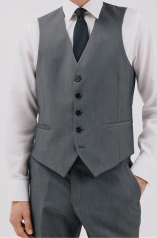 CORTEFIEL Serie XXI slim fit telovnik Siva - Gray 4