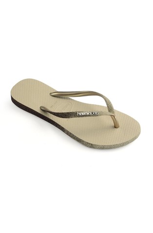 HAVAIANAS Slim Sparkle II japonke Bež - Sand Grey 2