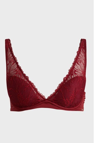Lace underwired bra with glitter details