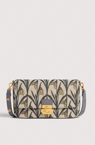 C-Me Lock Mini Bag in Jacquard Fabric with Floral Pattern