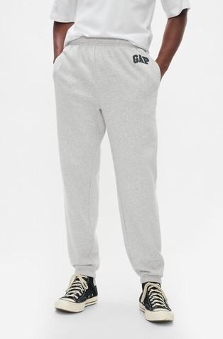 GAP Gap logo moški spodnji del trenirke Siva - Light Heather Gray 3