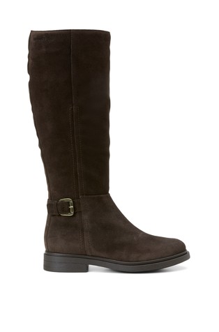 Long-Shaft Suede Boots