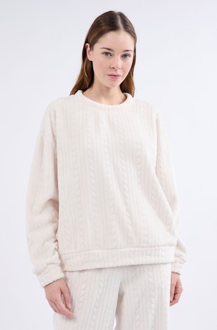 Matilda teksturiran pulover iz velurja