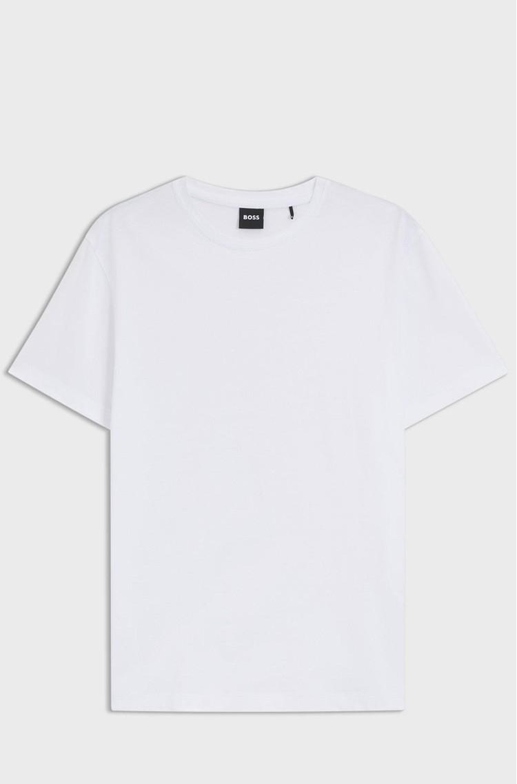 HUGO BOSS Beckham x Boss majica s kratkimi rokavi iz merceriziranega bombaža Bela - White 
