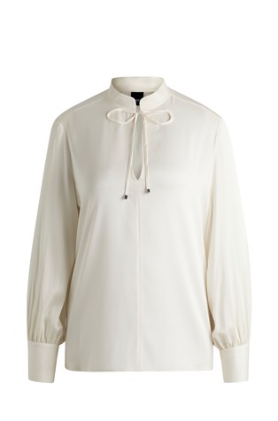 Relaxed-fit blouse in stretch silk