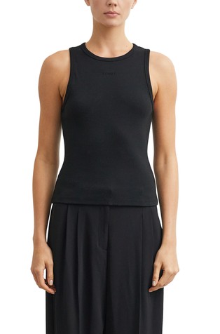 Ribbed cotton tank top