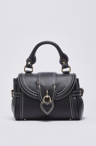Mini crossbody bag with heart detail