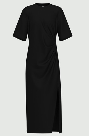 MARELLA Jersey obleka s kratkimi rokavi Črna - Black 5