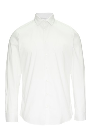 S.OLIVER Slim fit srajca iz raztegljivega bombaža Bela - White 4