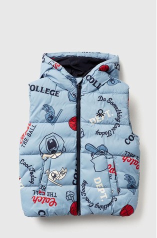 Prešit brezrokavnik s kapuco in vzorcem