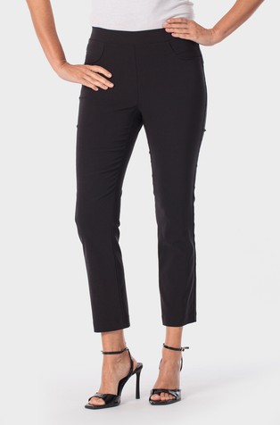 Stretch viscose blend trousers