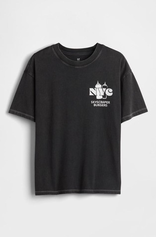 Majica s kratkimi rokavi in potiskom zadaj za dečke