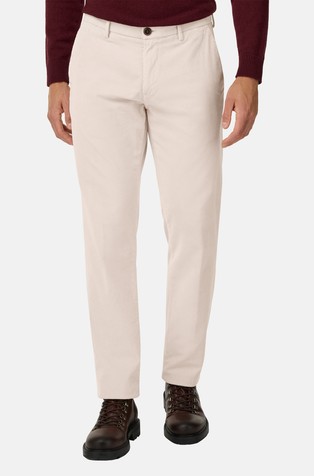 Slim fit hlače iz raztegljivega žameta