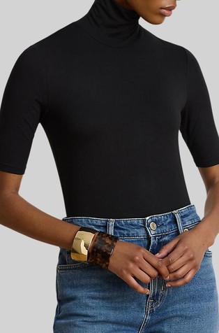 Jersey Turtleneck Top