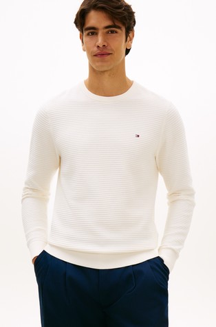 Textured Knit Crew Neck Jumper