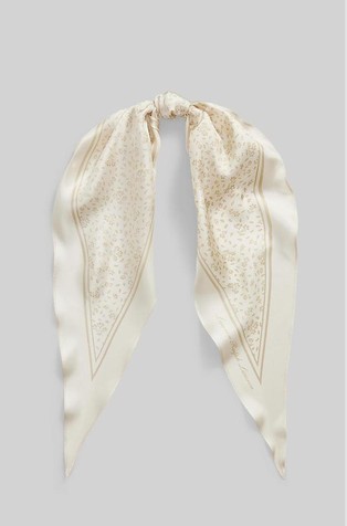 Floral Silk Diamond Scarf