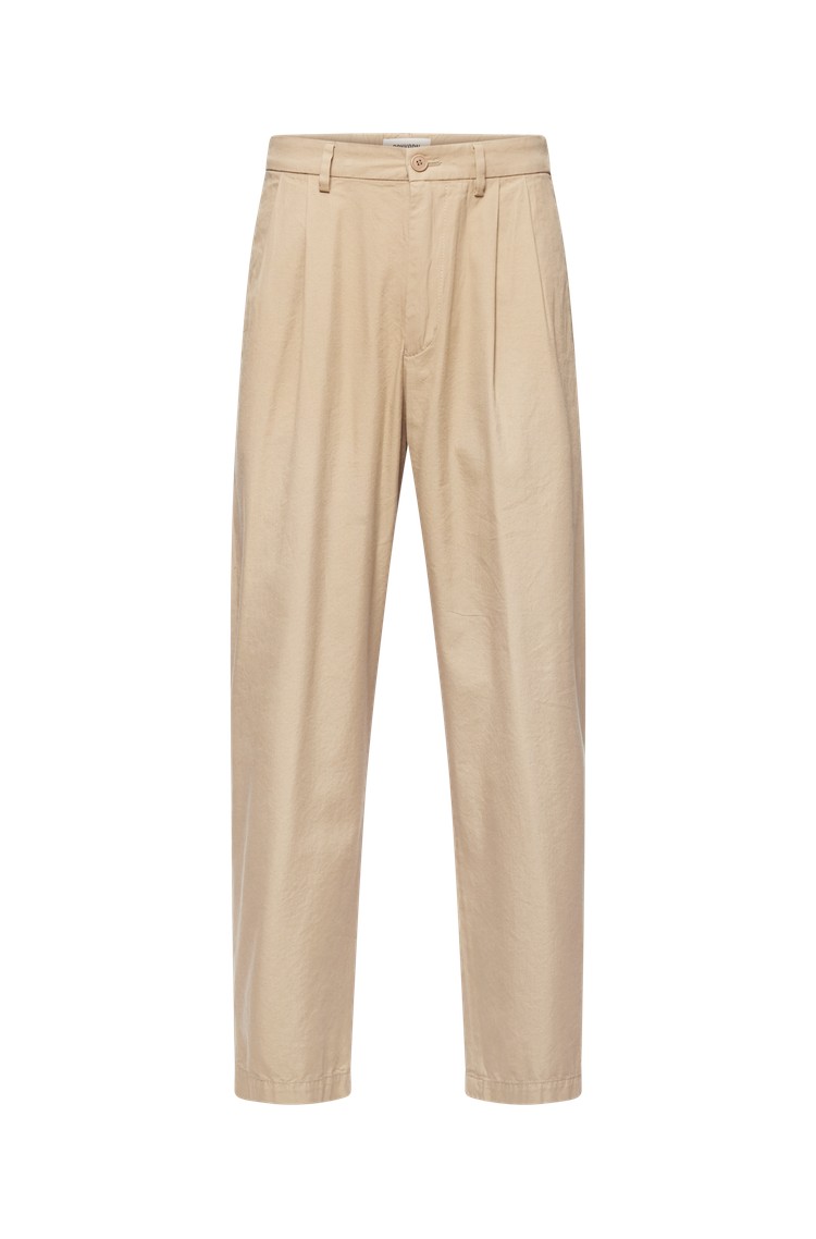 DRYKORN Relaxed fit chinos in cotton-viscose twill Khaki 