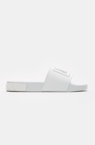 Rubber beachwear sliders with DG Millennials logo