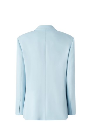 PINKO Regular fit single-breasted blazer in viscose Blue 6