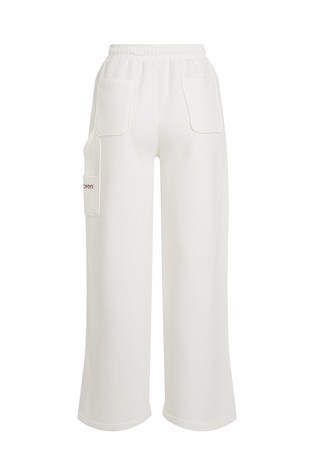 TOMMY HILFIGER Logo Embroidery Terry Joggers White 6