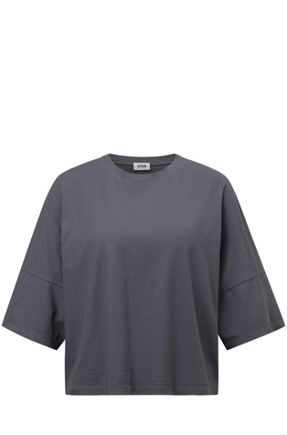 Relaxed fit majica z dekorativnimi šivi