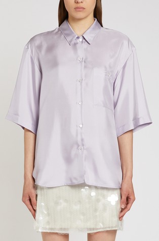 Relaxed fit svilena srajca s 3/4 rokavi