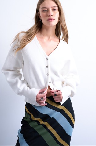 TSCOMPACT cotton-blend knit cardigan