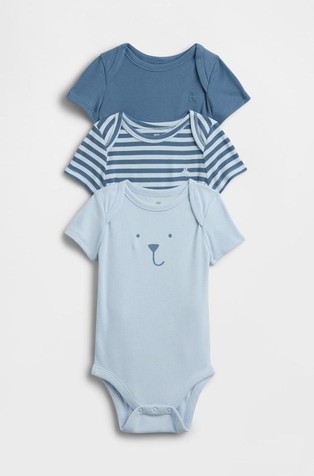 Paket 3 bodijev s kratkimi rokavi za dojenčke