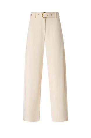 Straight trousers with belt