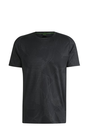 Active jacquard-pattern T-shirt