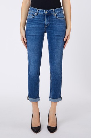 Slim fit 7/8 jeans with turn up