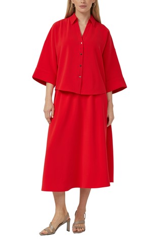 Midi krilo z elastičnim pasom in zatezno vrvico