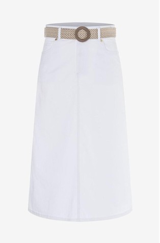 Midi denim skirt