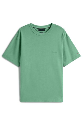 TOMMY HILFIGER Logo Relaxed Fit T-Shirt Green 4