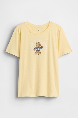 Majica s kratkimi rokavi in potiskom za deklice