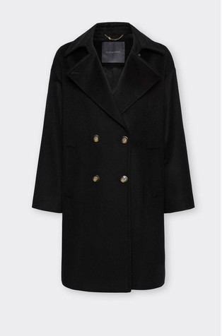 Double breasted wool short coat