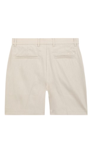 CALVIN KLEIN Linen-blend Chino Shorts Beige 2
