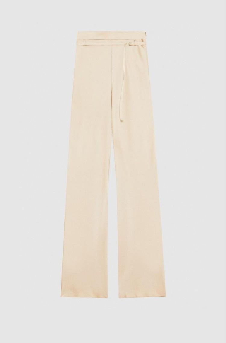 PATRIZIA PEPE Satin pants with high waist Beige 