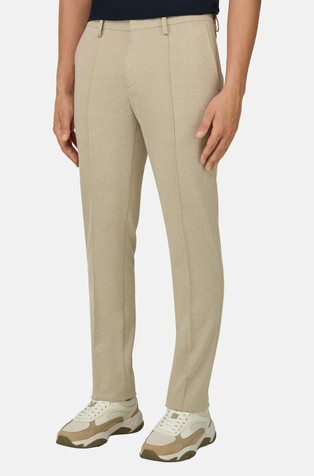 Cotton Blend Jersey Trousers