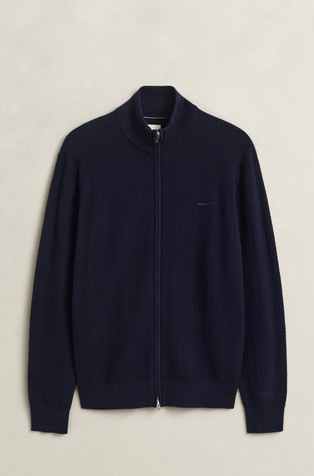 Herringbone Zip Cardigan
