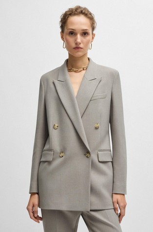 Double-breasted jacket in viscose blend