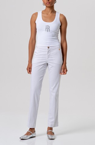 Regular fit chino hlače iz gabardena