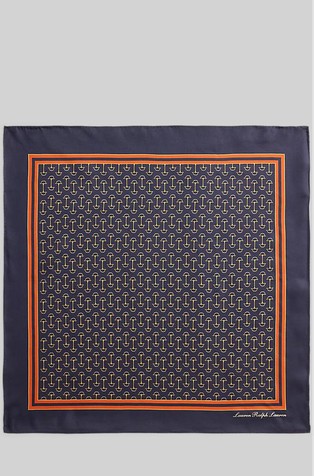 Svilena ruta z logotipom in konjeniškimi motivi