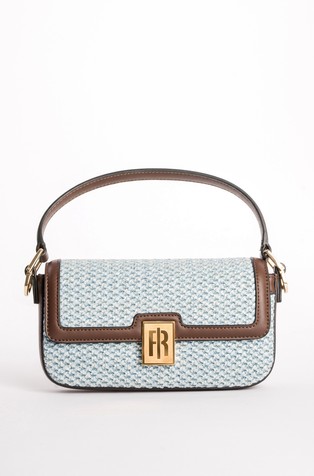 Manjša torbica za čez ramo iz umetne rafije