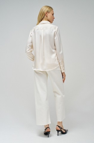 SALSA JEANS Patterned satin shirt Beige 3