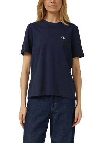 Regular fit jersey majica z vezenim srčkom