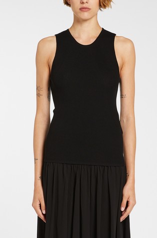 Ribbed knit sleeveless top
