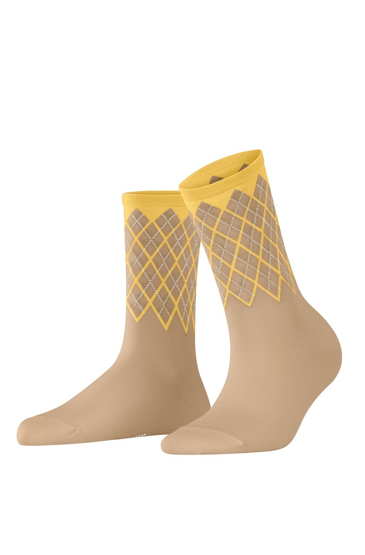BURLINGTON Mayfair Women Socks Brown / Yellow 