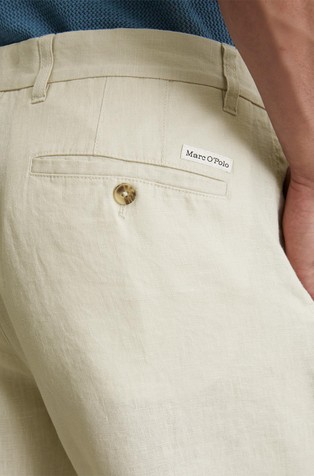 MARC O'POLO Relaxed fit linen chino trousers Gray Silk 3